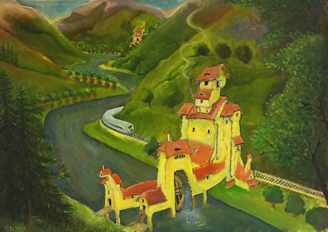 Wassermühle an der Bahn