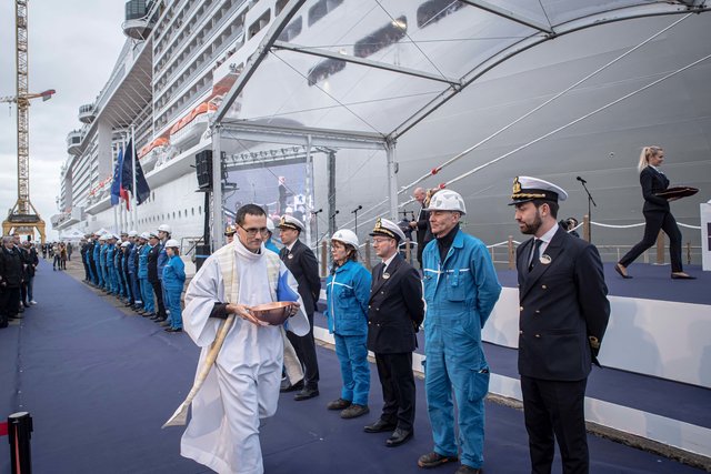 Jour de livraison du paquebot MSC Grandiosa aux Chantiers de l'Atlantique