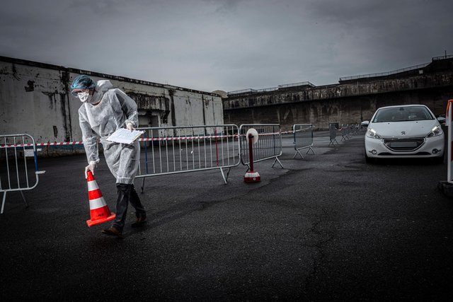 Depsitage du Covid 19 à Saint Nazaire