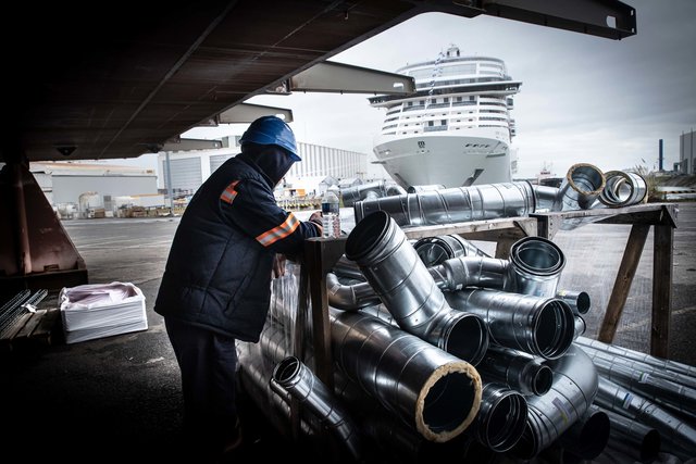 Jour de livraison du paquebot MSC Grandiosa aux Chantiers de l'Atlantique