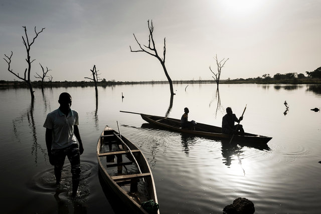 Burkina-Faso, pécheurs Bozo.