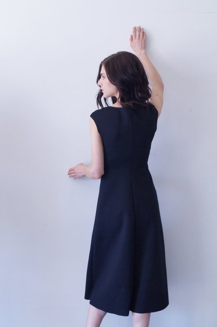 rhode dress in black neoprene 590.00