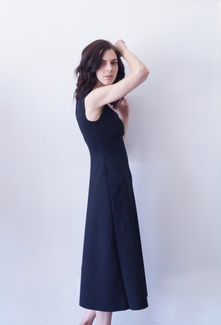 rhode dress in black neoprene 590.00