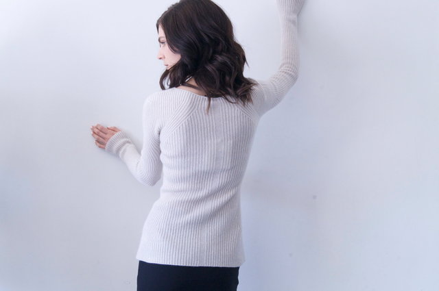 blanca top in barley cashmere 990.00