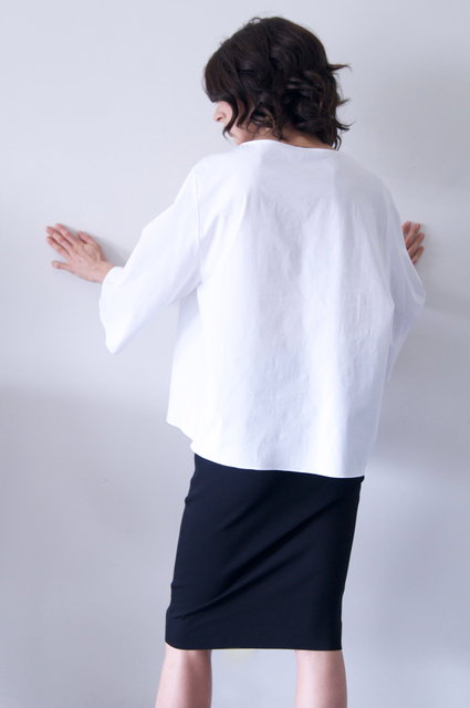 bolarin top in white cotton 590.00