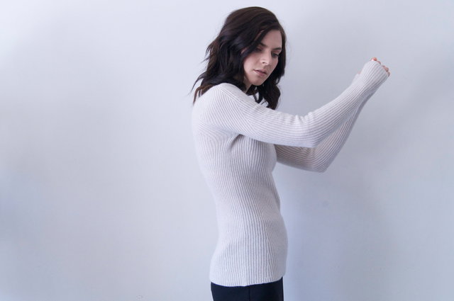 blanca top in barley cashmere 990.00