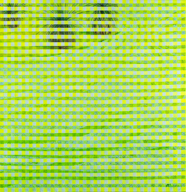 WOVEN FAIRWAY acrylic on canvas 93cmW x 99cmH 2015 AVAILABLE.jpg