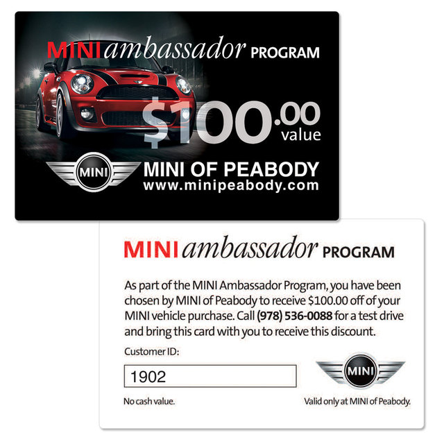 MINI Peabody Incentive Cards