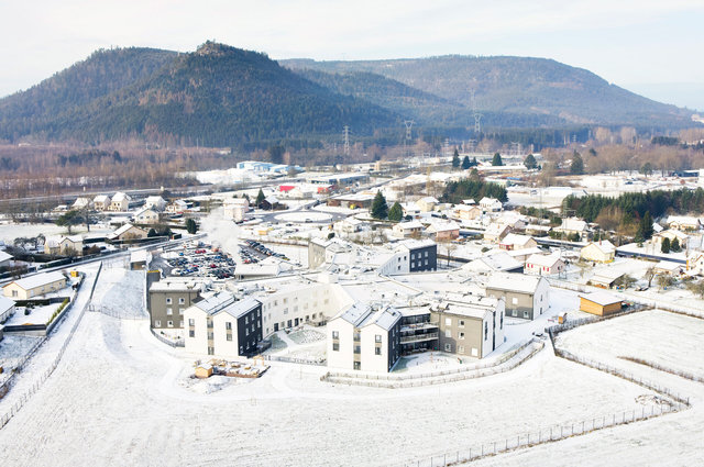 EHPAD de Moyenmoutier, en élévation par drone, 2024