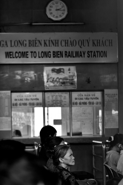 Long Bien train station in Hanoi