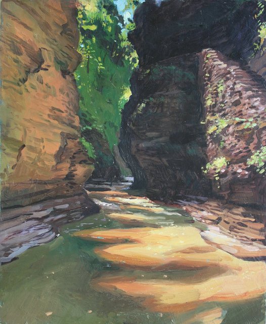 Watkins Glen Sunbeams     30 x 24"