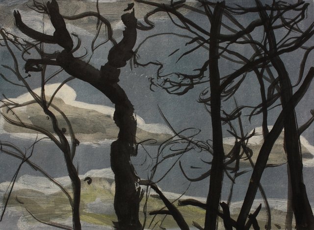 Winter Woods Edge 10 x 13"