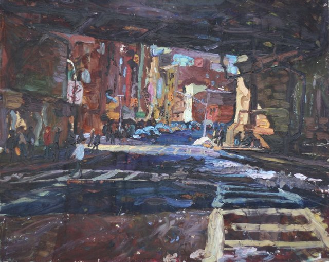 Sunny Day- Chinatown 22 x 28 oil