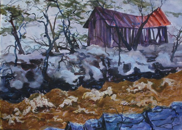 Winter Thaw, 22 x 30"