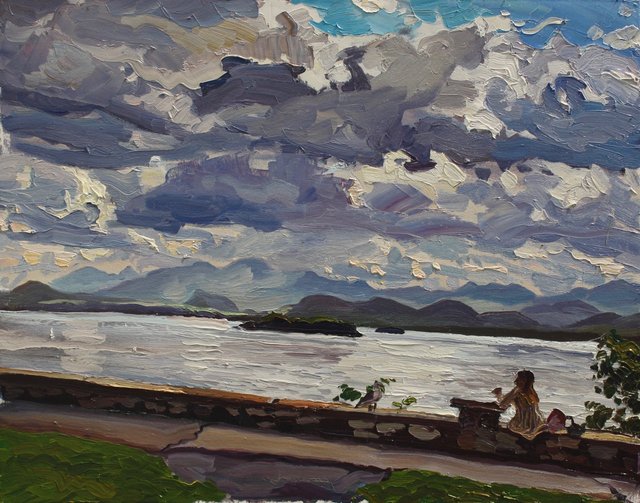 Woman at the Park's Edge    22 x 28"