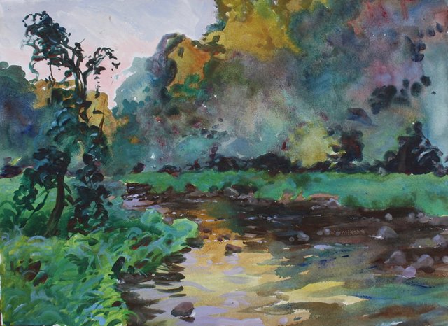 August Evening, 22 x 30"
