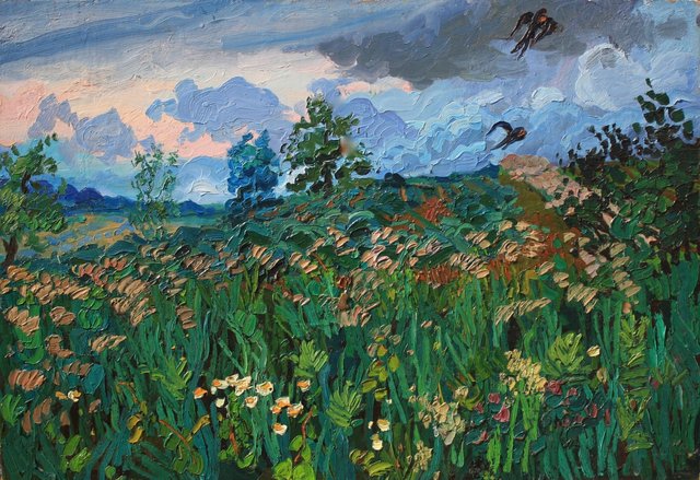 Barn Swallows 24 x 34" sold