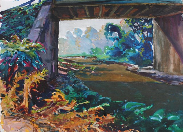 Looking Downriver, 22 x 30"