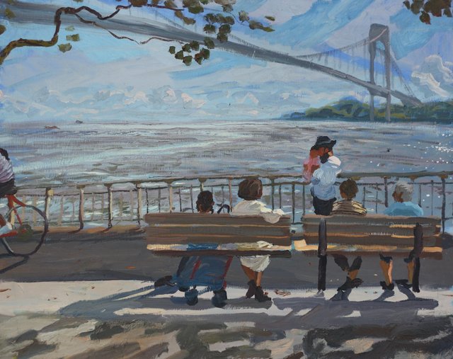 Verazanno Narrows 28 x 36" oil