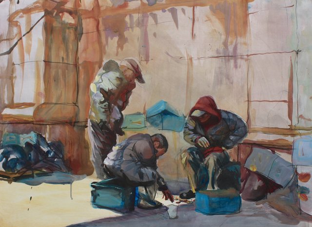 Mah Jong 19 x 26" gouche