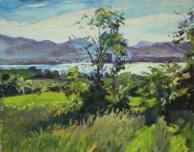 Summer Evening- Lake Champlain 22 x 28"