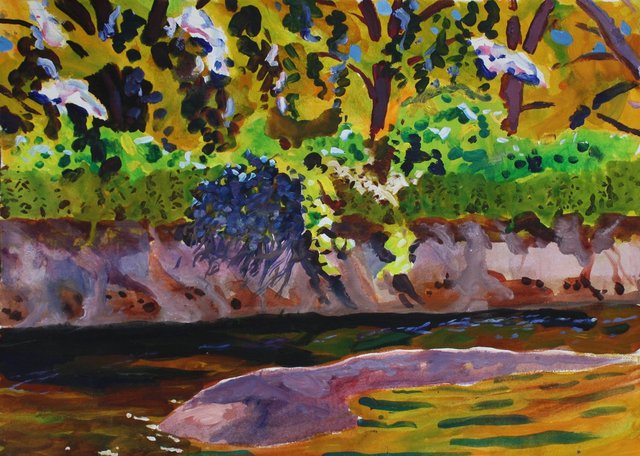 Bank Overhang, 22 x 30"