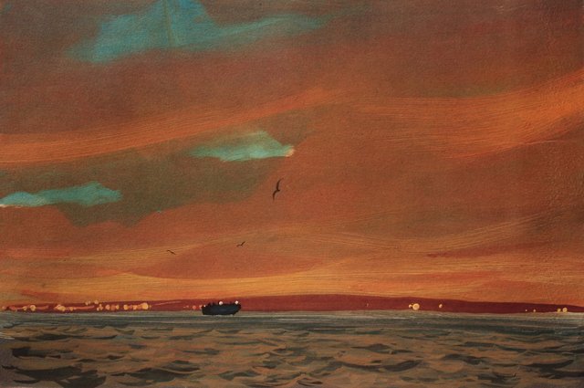 Harbor Sunset 10 x 13"