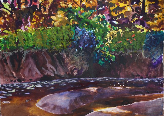 Riverbank- July, 21 x 30"