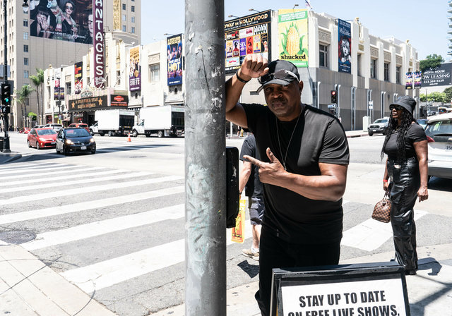 Chuck D on Hollywood Blvd.