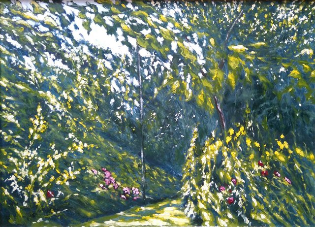 Ogród 50x70 olej płótno 2016