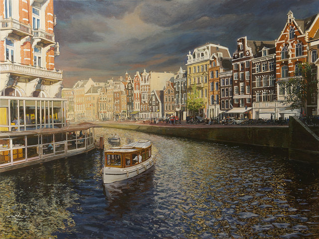Amsterdam Rokin 90x120 akryl płótno 2020