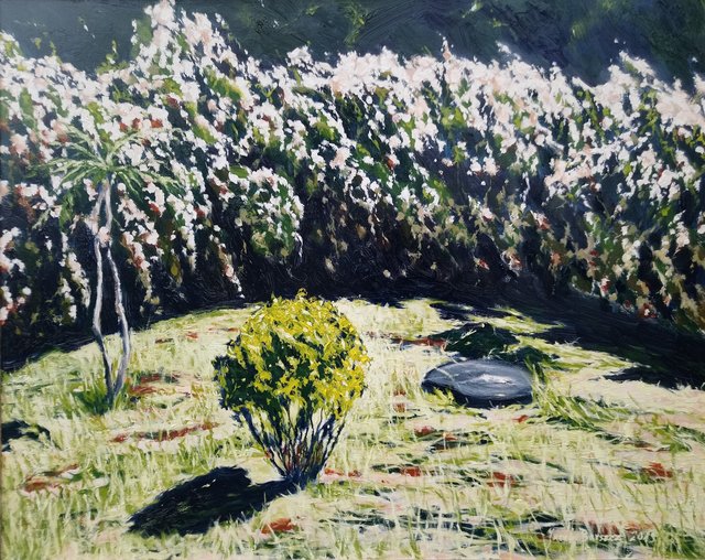 Krąg światła 80x100 olej płótno 2019