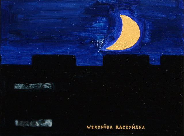 Wczoraj widziałam jak przesuwał się księżyc 30x40 olej płótno