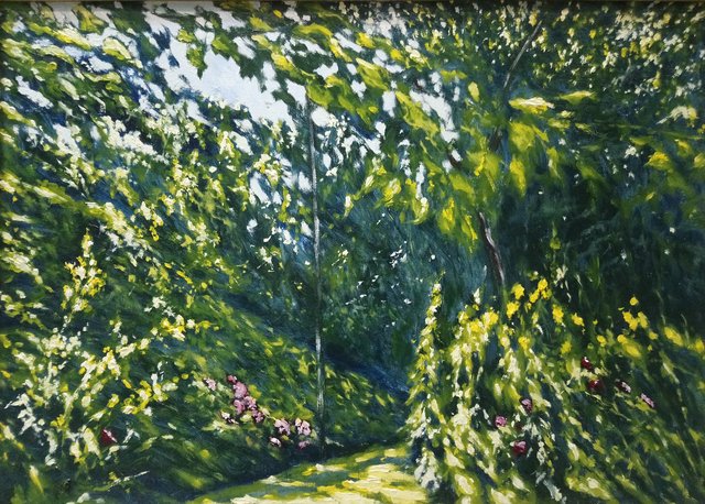 Ogród 50x70 olej płótno 2016