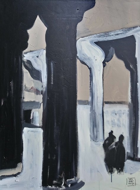 Kolumny 116x89 akryl płótno 2012