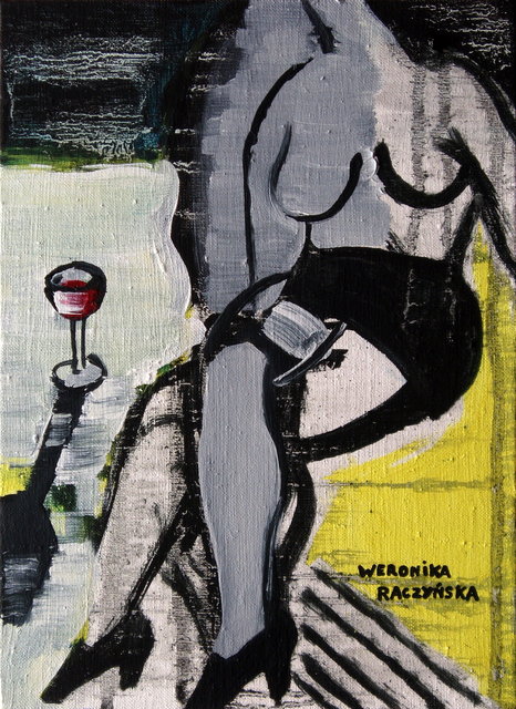 Kieliszek wina 33x24 alkid płótno