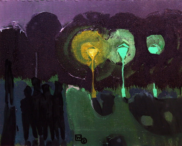 Piątek wieczór 40x50 olej/lakier płótno