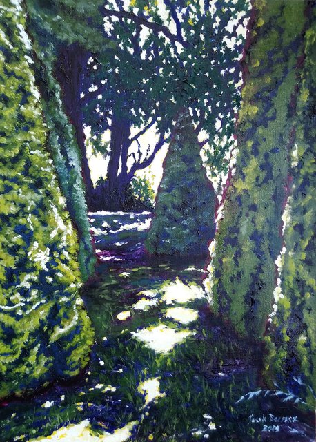Przejście 46x33 olej płótno 2019