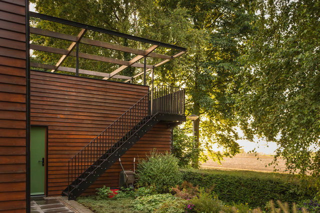 Pergola huis, nieuw zicht op polder van Moerkapelle