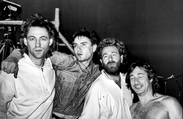Bob Geldof, Simon Le Bon, Kevin Godley, Lol Creme