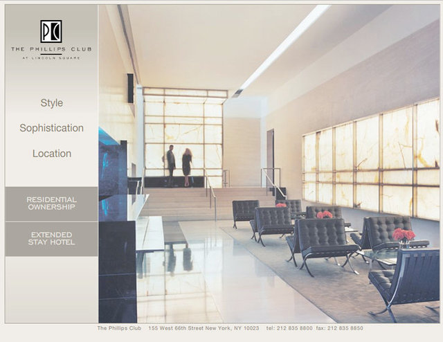Phillips Club, NYC Web Design