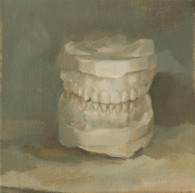 Tina, 6"x6", oil on panel