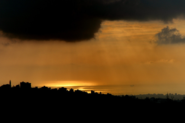 Plane approaching Beirut airport