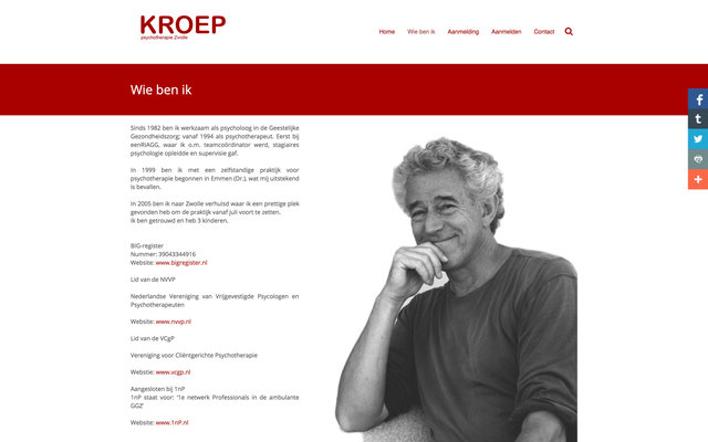 New website for Kroep-Psychotherapie Zwole