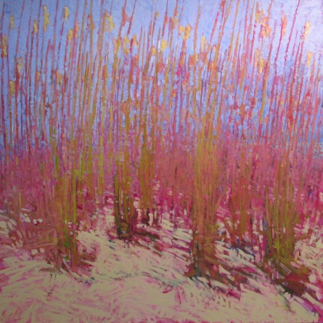 Sea Oats Along Fort Pickens Road, 2013, Acrylic on Canvas, 72" x 72"