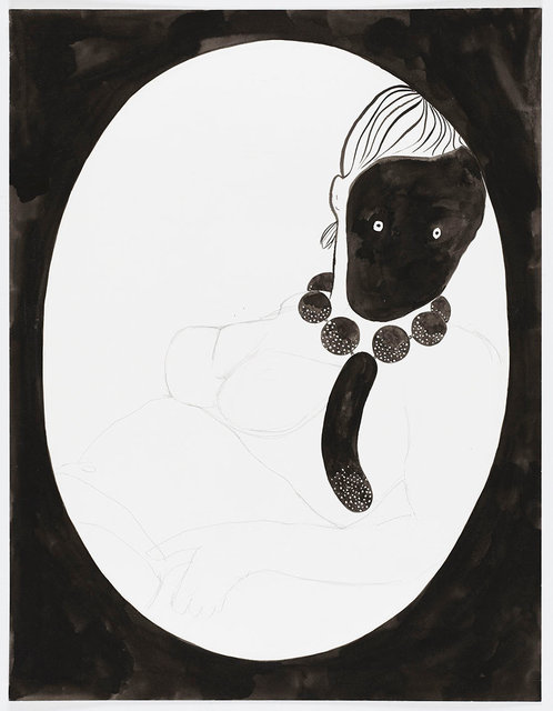 Model With Necklace, Reclining