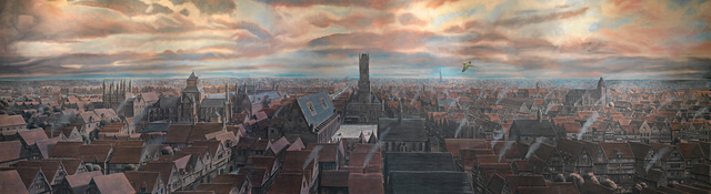 Panoramic painting of Medieval Bruges, HISTORIUM, Brugge