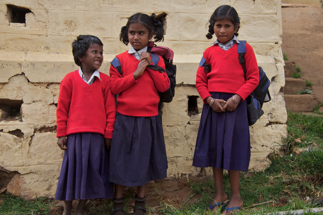 School girls, Southern India