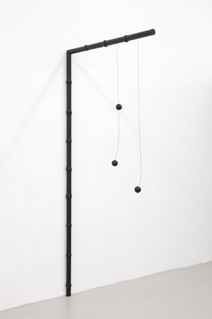 Breeze, 2013, metal, billiard balls, enamel paint