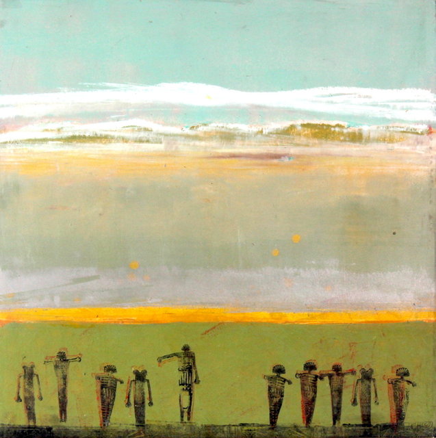 Sandia pueblo, NM-18x18x1.5 inches $650.00.